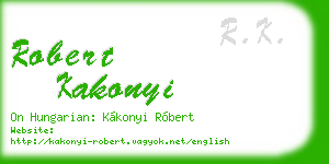 robert kakonyi business card
